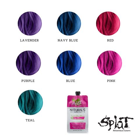 splat dye blue|splat hair dye color chart.